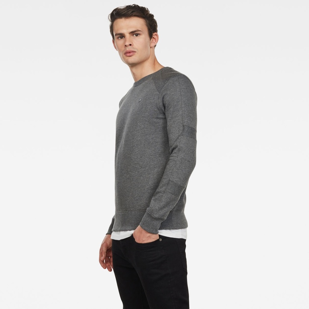 New G-Star Men's Charcoal Crewneck Sweater